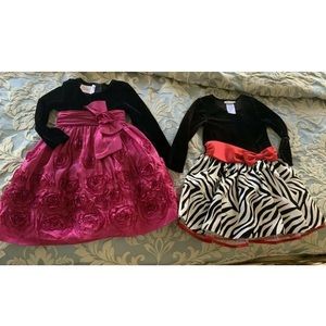 Bonnie Jean Elegant Fancy Velvet Dresses Size 4